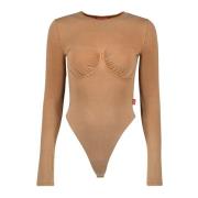 Diesel Beige T-Finne Body för kvinnor Beige, Dam