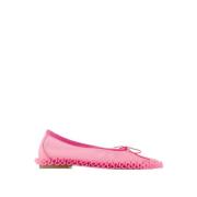 Simone Rocha Volangballerinor i rosa mesh Pink, Dam