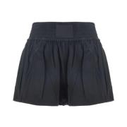 Alexander Wang Shorts med Monogram Patch och Elastisk Midja Black, Dam