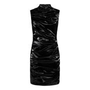 Alexander McQueen Ärmelös Svart Belagd Jersey Miniklänning Black, Dam