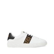 Versace Svarta Sneakers med Grekiskt Motiv White, Herr