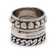 Alexander McQueen Stilig Herr Halsband Argento Gray, Herr