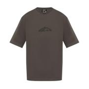 Dsquared2 Grå T-shirt med Svart Frontlogo Gray, Herr