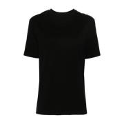 Jil Sander Svart Bomull Klassisk T-shirt Kvinnor Black, Dam