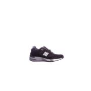 New Balance Svart Logo Sneakers Mesh Mocka Gummi Black, Dam