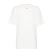 Jil Sander Vit Bomull Crewneck T-shirt Män White, Herr