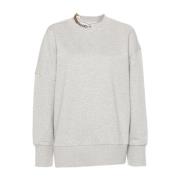 Stella McCartney Grå Återvunnen Bomullsweater Aw24 Gray, Dam