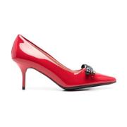 Love Moschino Röda och Svarta Dam Pumps Red, Dam