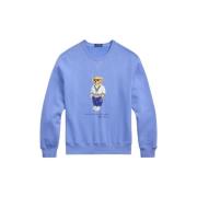 Polo Ralph Lauren Bomull Polo Bear Sweatshirt med Tennisstil Blue, Her...