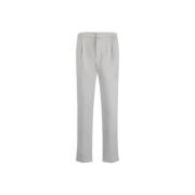 Kiton Elastisk midja Cigarette Style Byxor Gray, Herr