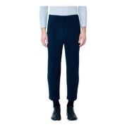 Issey Miyake Veckade Straight-Leg Byxor Blue, Herr