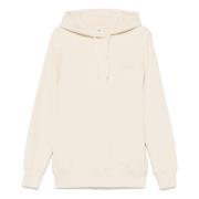 Autry Ljus Beige Hoodie med Ribbade Nederkant och ärmslut Beige, Herr