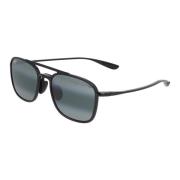 Maui Jim Fyrkantiga Acetat Solglasögon Keokea Black, Unisex