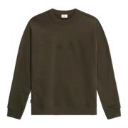 Woolrich Lyxig Fleece Crewneck Mörkgrön Green, Herr