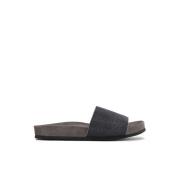 Brunello Cucinelli Lyxiga läderslippers Black, Dam