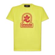 Dsquared2 Tryckt T-shirt Yellow, Dam