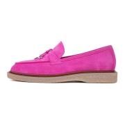 Cesare Gaspari Suede Slip-On Loafers - Pink Pink, Dam