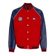 Tommy Hilfiger Röd ullblandad college varsity jacka Multicolor, Herr