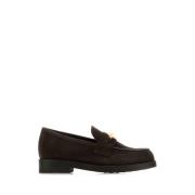 Jimmy Choo Brun Mocka Diamant Loafers Brown, Dam