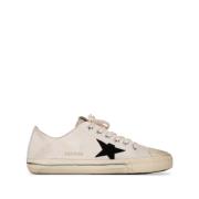 Golden Goose Distressed White Canvas Sneakers White, Herr