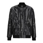 Balmain Laminerad Bomberjacka Black, Herr