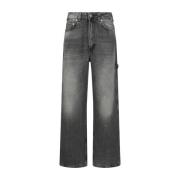 Haikure Monokrom Palazzo Bomulls Jeans Black, Dam