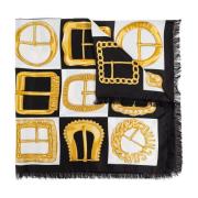 Moschino Sidenscarf med tryck Multicolor, Unisex