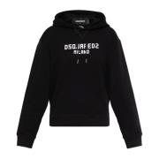 Dsquared2 Sweatshirt med logotyp Black, Dam