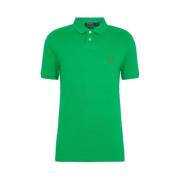 Polo Ralph Lauren Slim Fit Bomull Piqué Polo Skjorta Green, Herr