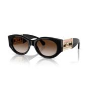 Chanel Ch5536Q C622S5 Sunglasses Black, Dam