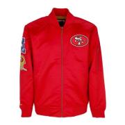 Mitchell & Ness NFL Lätt Satin Bomberjacka Red, Herr