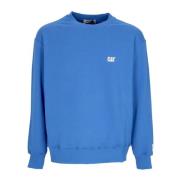 CAT Lätt Crewneck Sweatshirt med Sky Diver Logo Blue, Herr