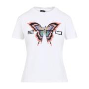 Etro Fjäril Tryck Vit T-Shirt White, Dam