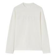 Jil Sander Avslappnad Bomull T-shirt White, Dam