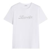 Lanvin Broderad Script Logo T-shirt White, Dam