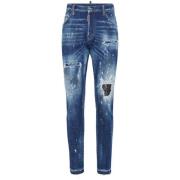 Dsquared2 Slim Aged Effect Jeans Blue, Herr