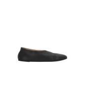 Marsell Svarta Läderplatta Slip-On Skor Black, Herr