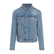 Gucci Blue Ivory Denimjacka Blue, Herr