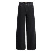 Levi's Ribcage Wide LEG Black, Dam