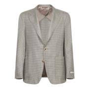 Canali Lyxig Grå Houndstooth Blazer Gray, Herr