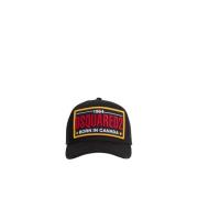 Dsquared2 Vintage Distressed Baseball Cap Black, Herr