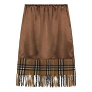 Burberry Långkjol med en Modern Twist Brown, Dam