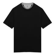 Brunello Cucinelli Kortärmad rund hals T-shirt Black, Herr