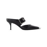 Alexander McQueen Laeder klackskor Black, Dam