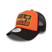 New Era Svart Patch Trucker Keps Multicolor, Herr