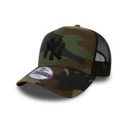 New Era Grön Camo Yankees Trucker Keps Multicolor, Herr