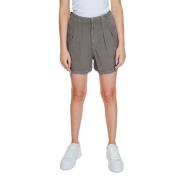 VERO MODA Grå Lyocell Dam Shorts Vår/Sommar Gray, Dam