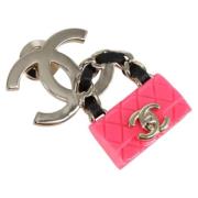 Chanel Vintage Pre-owned Metall broscher Gray, Dam