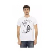 Trussardi Vit Bomull Rund Hals T-shirt White, Herr