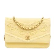 Chanel Vintage Pre-owned Denim crossbodyvskor Yellow, Dam